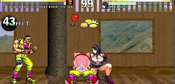  MUGEN Amy Rose and Tifa Lockhart